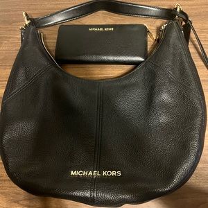 Michael Kors Purse and Full-Size Wallet Set